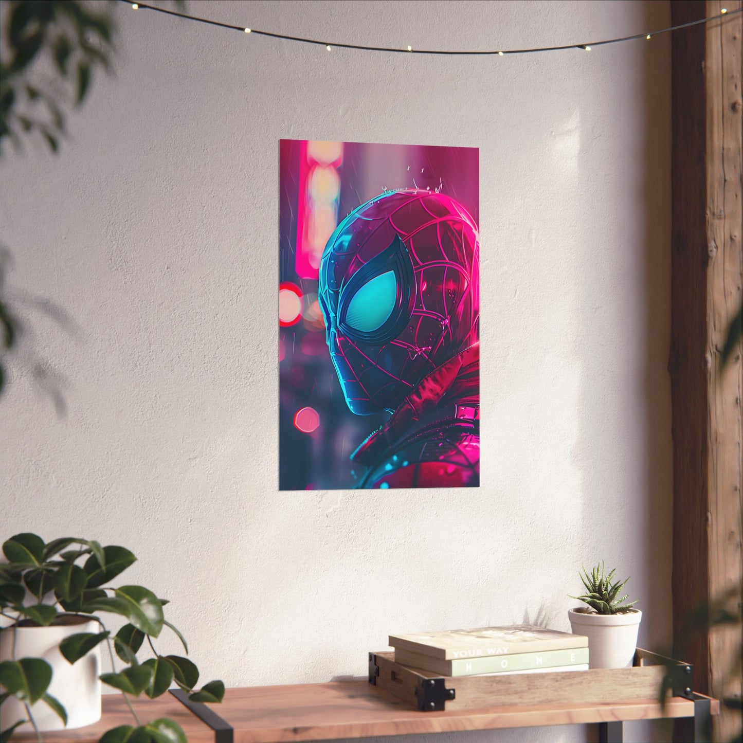 Neon Web Warrior Poster