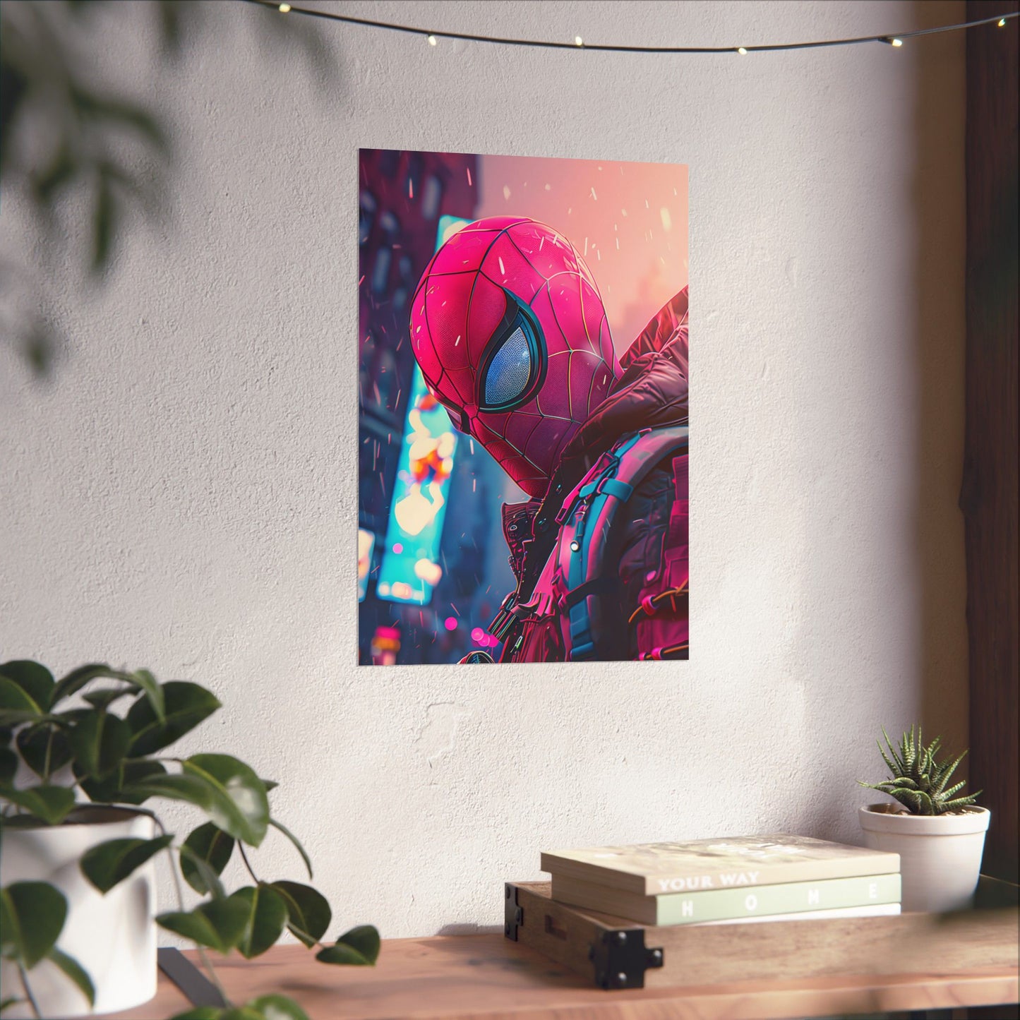 Neon Web-Slinger Poster