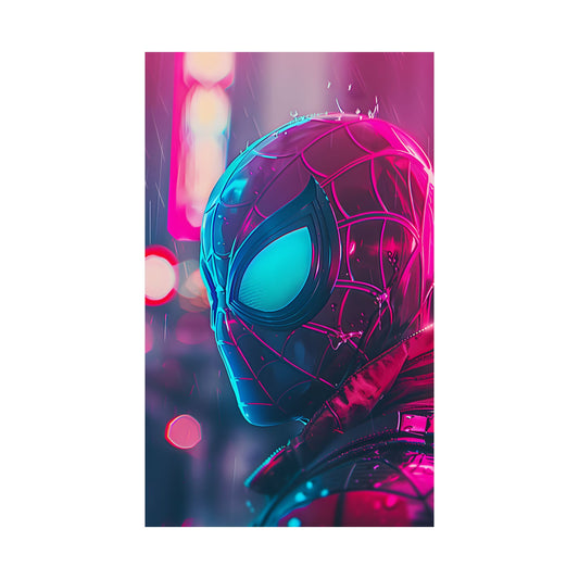 Neon Web Warrior Poster