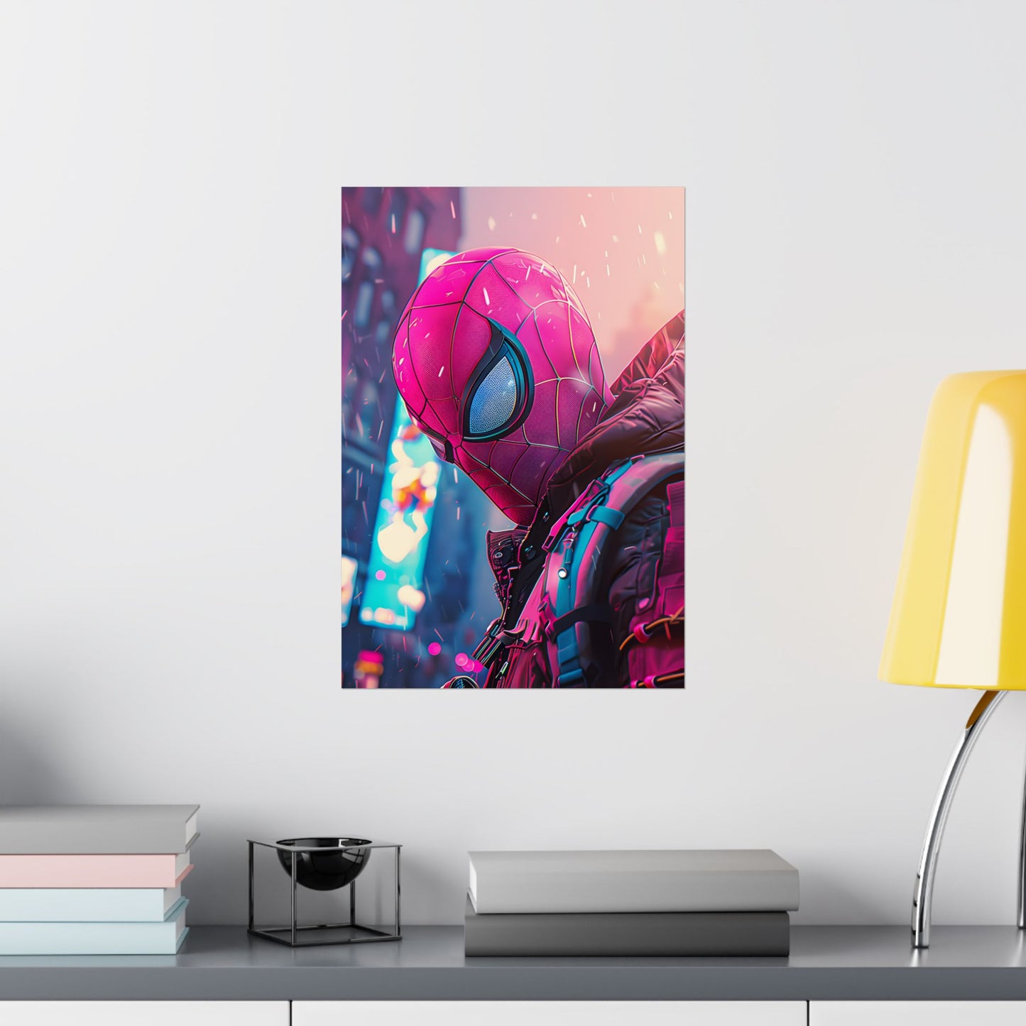 Neon Web-Slinger Poster